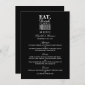 Mangez, buvez et soyez marié Menu Mariage (Devant / Derrière)