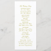 Mangez, buvez et soyez marié Programme de mariage  (Dos)