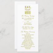 Mangez, buvez et soyez marié Programme de mariage  (Devant / Derrière)