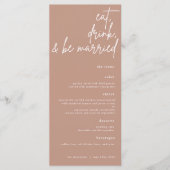 Mangez, Buvez Et Soyez Marié Script Menu Mariage (Devant)