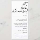 Mangez, Buvez Et Soyez Marié Script Menu Mariage (Devant)