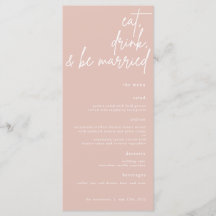 Mangez, Buvez Et Soyez Marié Script Menu Mariage