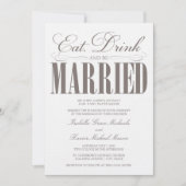 Mangez, buvez et soyez mariés| Faire-part de maria (Devant)