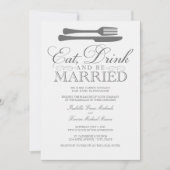 Mangez, buvez et soyez mariés| Faire-part de maria (Devant)