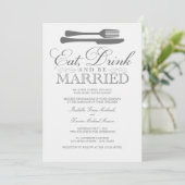 Mangez, buvez et soyez mariés| Faire-part de maria (Debout devant)