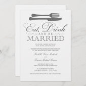 Mangez, buvez et soyez mariés| Faire-part de maria (Devant / Derrière)