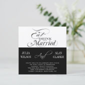 Mangez, buvez et soyez mariés Faire-part de mariag (Debout devant)
