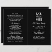 Mangez, buvez et soyez mariés Programme de mariage (Devant / Derrière)