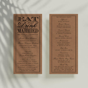 Mangez, buvez et soyez mariés Programme de mariage