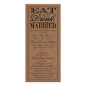 Mangez, buvez et soyez mariés Programme de mariage (Devant)