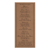 Mangez, buvez et soyez mariés Programme de mariage (Dos)