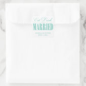 Mangez, buvez et soyez mariés turquoises | Sticker (Sac)