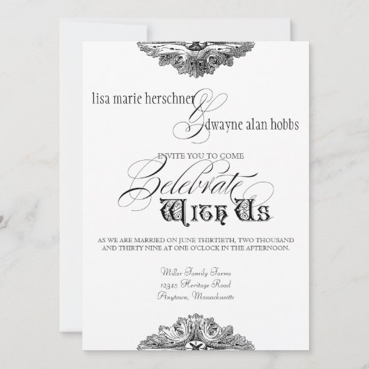 Mangez, buvez n Mariez-vous Faire-part de mariage  (Dos)