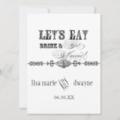 Mangez, buvez n Mariez-vous Faire-part de mariage  (Devant)