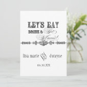 Mangez, buvez n Mariez-vous Faire-part de mariage (Debout devant)