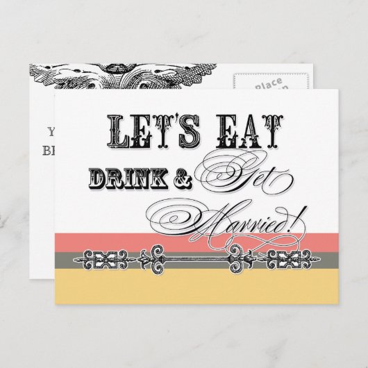 Mangez, Buvez n Mariez-vous, Invitation à la douch (Devant / Derrière)