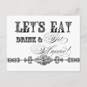 Mangez, buvez n Mariez-vous, soyez ma carte de fem (Devant)