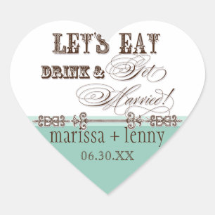 Mangez, buvez n Obtenez Marié Matching Stickers ou