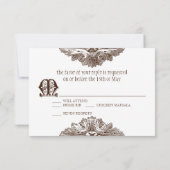 Mangez, buvez n Se marier Carte de réponse officie (Dos)