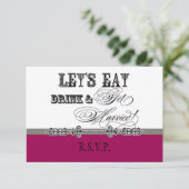 Mangez, buvez n Se marier Carte de réponse officie (Debout devant)