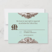 Mangez, buvez n Se marier Carte de réponse officie (Dos)