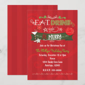 MANGEZ, BUVEZ & SOYEZ JOYEUX Invitations pour les  (Devant / Derrière)