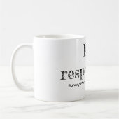 Mangez de façon responsable. Tasse (Gauche)