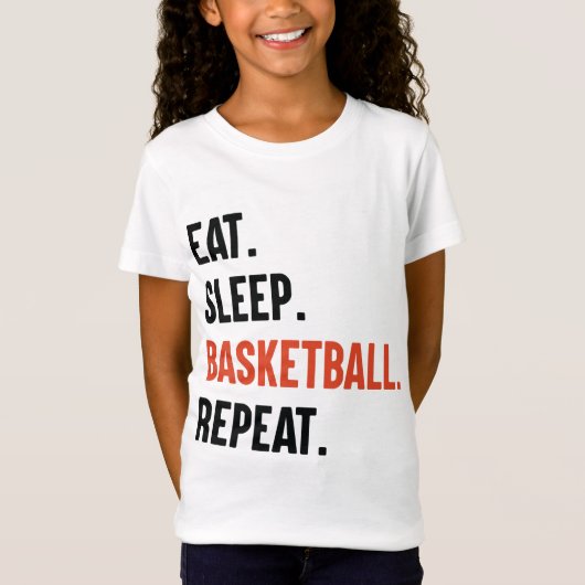 Mangez des T-shirts de basket-ball de sommeil de r (Devant)