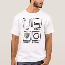Mangez, dormez, imprimez, répétez le T-shirt léger
