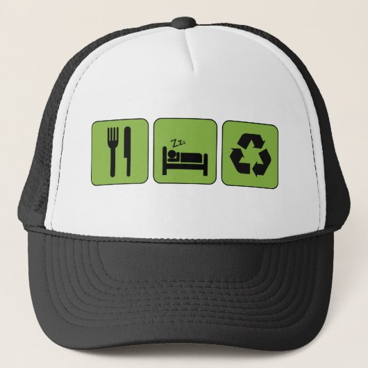 Mangez, dormez, réutilisez le casquette (Devant)