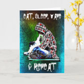 Mangez, dormez, videz et prenez une bonne carte d' (Fleur jaune)