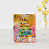 Mangez du gâteau à votre anniversaire - Carte blan (Fleur jaune)