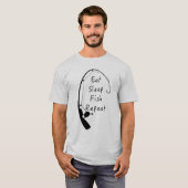 Mangez du poisson endormi Répétez Pêche T-shirt ho (Devant entier)