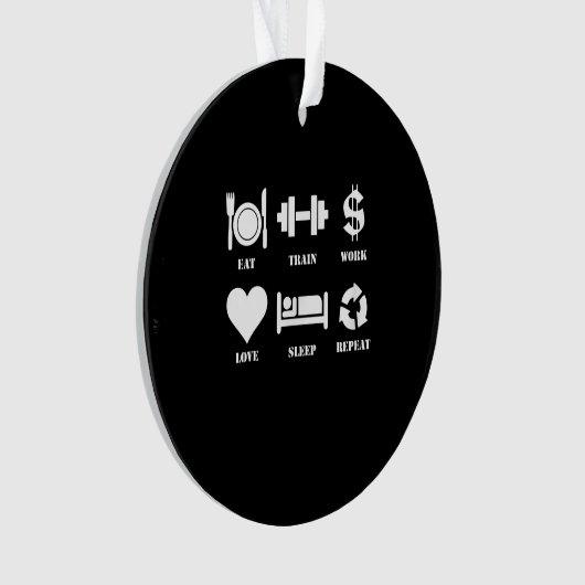 Mangez en train Loisirs Dormir Répéter Gymnase Mot (devant)