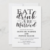 Mangez et soyez mariés Faire-part de mariage (Devant)