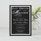 Mangez et soyez mariés Faire-part de mariage (Debout devant)