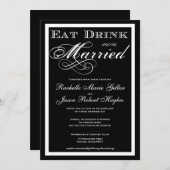 Mangez et soyez mariés Faire-part de mariage (Devant / Derrière)