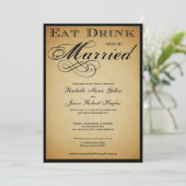 Mangez et soyez mariés Faire-part de mariage (Debout devant)