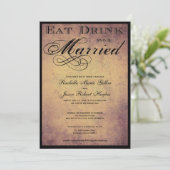 Mangez et soyez mariés Faire-part de mariage (Debout devant)