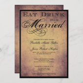 Mangez et soyez mariés Faire-part de mariage (Devant / Derrière)