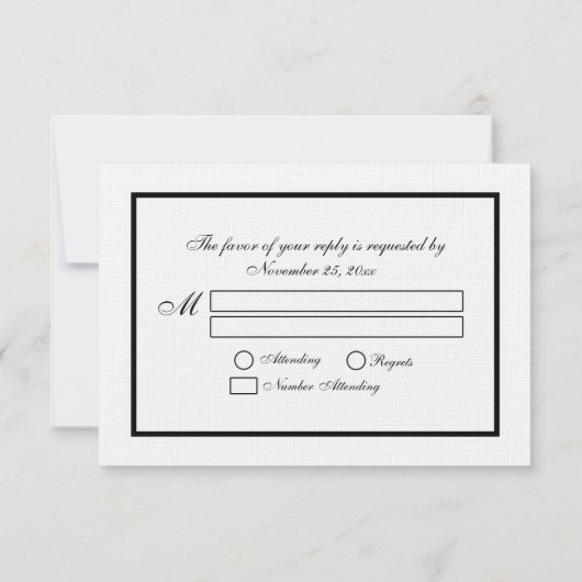 Mangez et soyez mariés - Papier Lin RSVP (Dos)