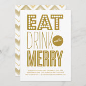 MANGEZ LA BOISSON ET SOYEZ JOYEUSE INVITATION DE (Devant / Derrière)