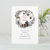 Mangez la boisson et soyez joyeuse invitation de (Debout devant)