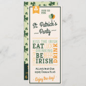 Mangez la boisson soit invitation du jour de St (Devant / Derrière)