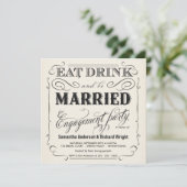 Mangez la boisson soit les invitations mariées de (Debout devant)