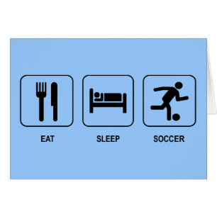 Mangez la carte du football de sommeil