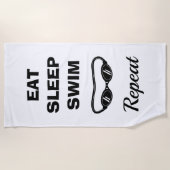 Mangez la serviette de plage drôle de lunettes de (Devant)