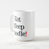 Mangez la tasse de caniche de sommeil (Devant gauche)