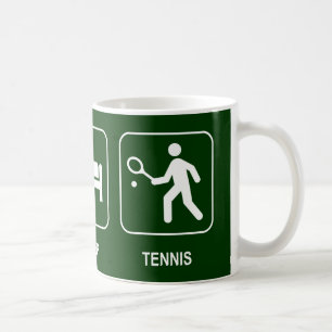 Mangez la tasse de tennis de sommeil