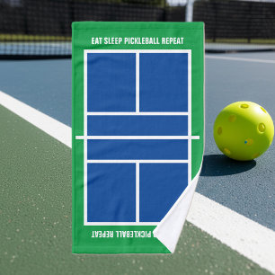 Mangez le pickleball sommeil répéter drôle cour bl